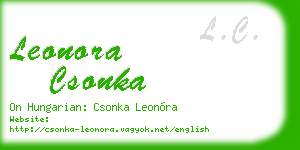 leonora csonka business card