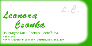 leonora csonka business card